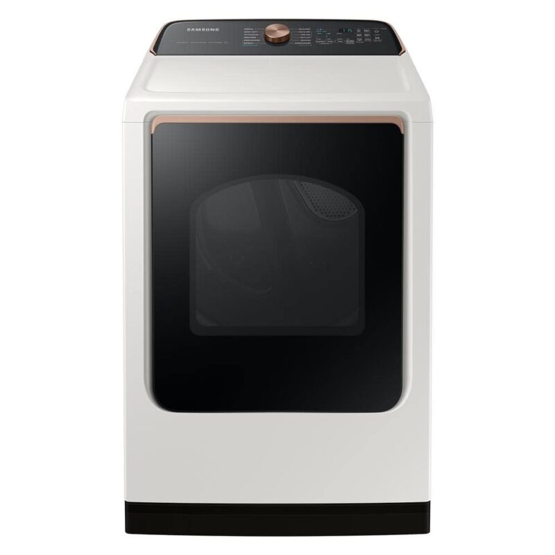 DVG55CG7500E 7.4 cu. ft. vented Smart Gas Dryer with Steam Sanitize+ in Ivory