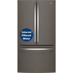 27 cu. ft. French Door Refrigerator in Slate with Internal Dispenser, Fingerprint Resistant,ENERGY STAR