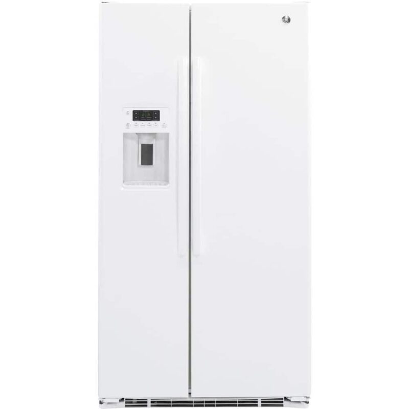 GZS22DGJWW GZS22DGJWW 21.9 cu. ft. Side by Side Refrigerator in White, Counter Depth