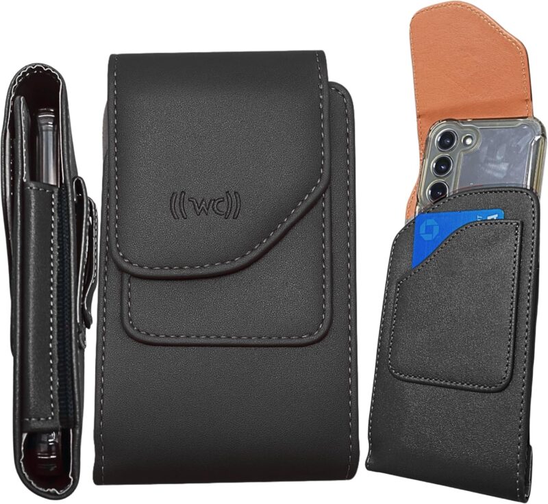 Leather Vertical Cell Phone Holster Leather Vertical Cell Phone Holster