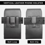 Leather Vertical Cell Phone Holster belt