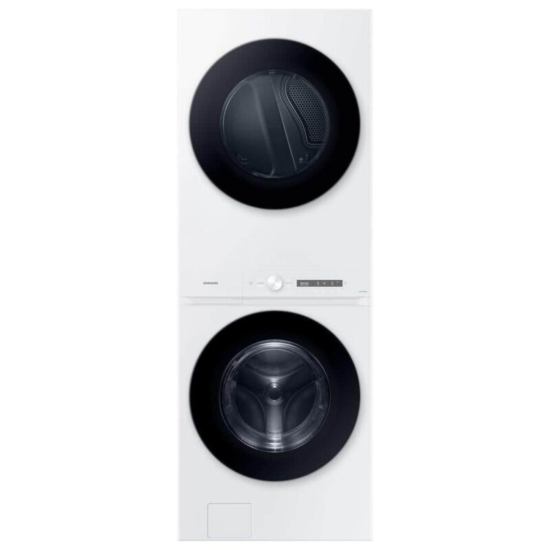 WH46DBH100EW WH46DBH100EW Bespoke 4.6 cu. ft. Capacity Single Unit AI Laundry Hub Washer with Steam Wash and 7.6 cu. ft. Electric Dryer in White