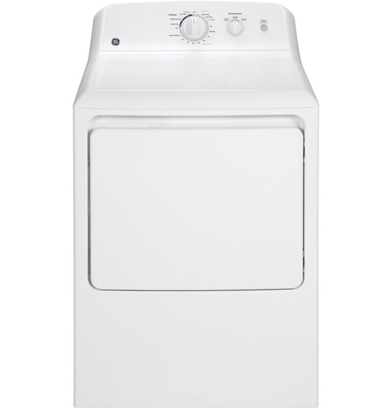 GTX22EASKWW GTX22EASKWW GE 6.2 cu. ft. Capacity Electric Dryer with Up To 120 ft. Venting and Shallow Depth