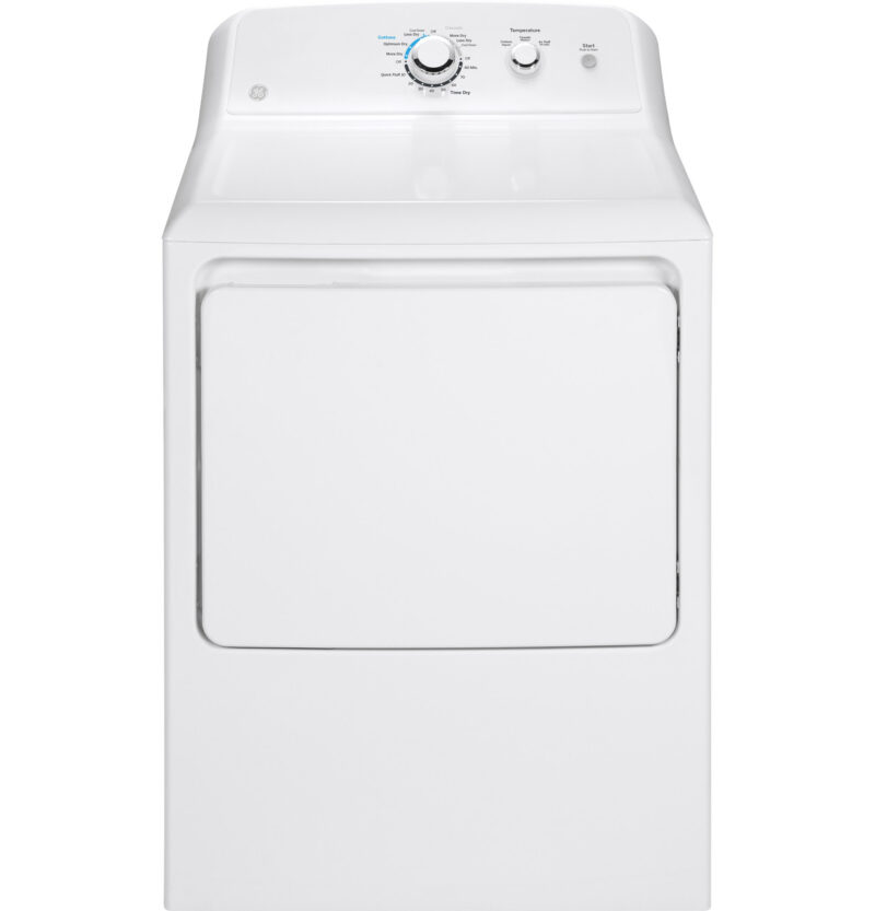 GTX33GASKWW GTX33GASKWW GE 6.2 cu. ft. Capacity Gas Dryer with Up To 120 ft. Venting and Shallow Depth